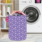 Purple heart Fabric Storage Bin Nursery Organizer Basket - Image 6