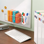 iDesign Adhesive Organizer Bin, Set of 4, Clear - Image 4