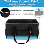 LHZK 2 Pack Extra Large Utility Tote Bag with Metal Wire Frame and the Sides Rinforced, Extra Large Tote Bag with Handle for Pool Beach Laundry Storage (Black) - Image 5
