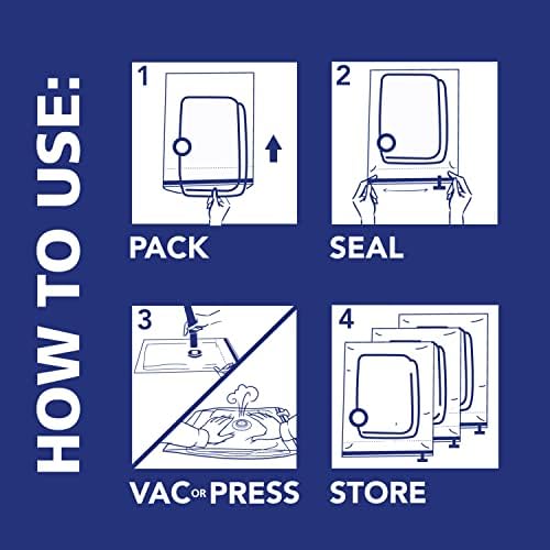 Shrink-Pak Space Bags Vacuum Storage Bags for Bedding Jumbo Compression 3 Pack Clear for Comforters Blankets (3 Jumbo/Bedding Solo) - Image 5