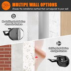 Niunuerga 24 Pack Hat Hooks for Wall, Strong Adhesive Hat Rack for Baseball Caps, Minimalist Hat Organizer Display for Home Decor, Hat Hold Hanger for Wall, Door, Closet, No Drilling (Black) - Image 4