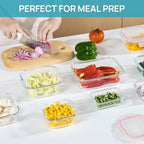 Vtopmart 8 Pack Glass Food Storage Containers with Airtight Lids - Image 3