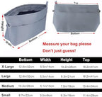 Handbag Tote Purse Organizer Insert, Large, Grey - Image 2