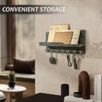Rebee Vision Rustic Key Holder Wall Mount for Home Decor, Old Black - Image 4
