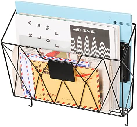 YBING Wall File Organizer, Hanging File Holder & Basket Set of 3, Black - Image 3