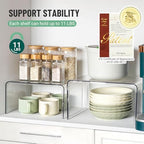 Bobomoment Clear Cabinet Organizer, Stackable Shelf Organizer Set of 2 - Image 6
