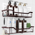 Kitsure Shower Caddy, Adhesive Shower Organizer, Large, Brown by Kitsure