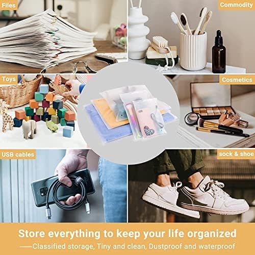 Clear Zipper Bags Resealable for Clothes, 3 Mil Thick 10x13 inch Large Plastic Mailers Travel for Clothing, 100 Pcs Self Seal Apparel Poly Bags for Sweaters, Jeans Shipping - Image 4