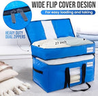 TAILI 2 Tier Moving Bags,2 Blue Silver Storage Bags with Visible Window - Image 2