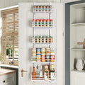 5-Tier Narrow Pantry Door Organizer,Over the Door Pantry Organizer,White by Purdaz