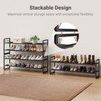 ELYKEN Shoe Rack, 2-Tier Expandable Shoe Organizer, Shoe Shelf for Closet - Image 7