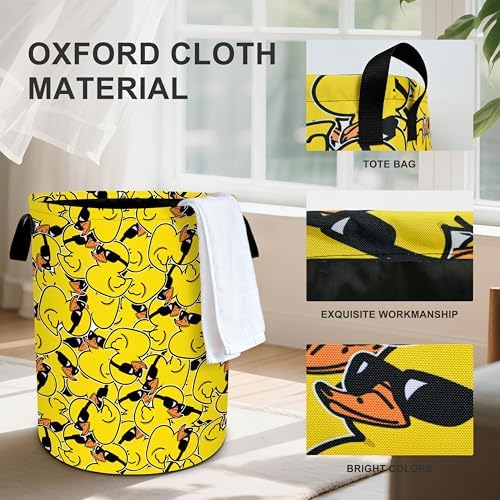 Duck Laundry Basket Storage Bin Foldable Laundry Hamper Clothes Storage Bucket Organizer 19.6x15.7 Inch For Laundry Room/Bedroom/Bathroom - Image 3