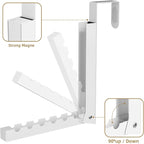 BAKON Over The Door Hanger Folding Clothes Drying Rack, Folding Hanging Coat Rack for Indoor Laundry Room Compact Small Space Foldable Portable Clothing Hanger Hook Collapsible- 2 Pack - Image 6