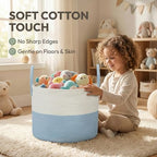 JMvicyroam 115L Extra Large Machine Washable Cotton Rope Blanket Basket - Image 4