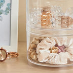 STORi Bella Stackable Clear Plastic Container (Set of 3) Round Vanity Storage Organizers with Lids for Hair Accessories & Beauty Supplies | Made in USA - Image 6