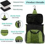 Attmu Portable Shower Caddy College Tote Bag, Quick Dry Hanging Toiletry Bag, Large Capacity Mesh Shower Caddy Portable for College Dorm Room Essentials for Boys and Girls for Bath Camping (Green) - Image 4