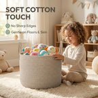 JMvicyroam 115L Extra Large Machine Washable Cotton Rope Blanket Basket - Image 4