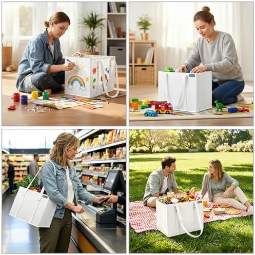 BALEINE 1PK Reusable Grocery Bags, Heavy Duty Shopping Tote Bag - Image 7