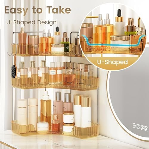 3 Tiers Bathroom Corner Organizer,Bathroom & Kitchen Storage Tray - Image 4