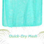 famichan Mesh Shower Caddy Portable, Gym Travel Camp Dorm Room Essentials for College Student Boy Girl, Bathroom Shower Bag - Blue - Image 4