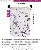 Spaceship Fabric Storage Bin Nursery Organizer Basket - Image 2