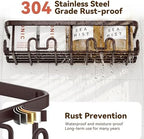 YASONIC Shower Caddy Adhesive, Rustproof Shower Organizer, Wall Shower Rack - Image 4