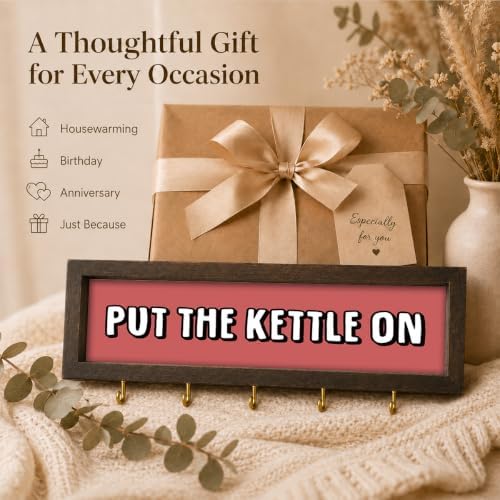 Put The Kettle On Item Holder Wall Mount, Kitchen Hanging Shelf - Image 6