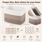 OIAHOMY Cotton Rope Storage Baskets for Organizing Gradient Yellow 3-Pack - Image 4