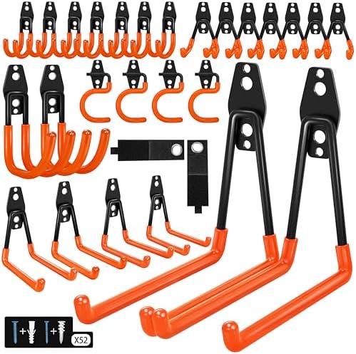 28 Pack Garage Hooks Heavy Duty with Non Slip PVC Coating by Kodreat-USDirect