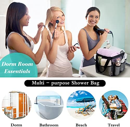 Mesh Shower Caddy Portable - 9 Pockets, Shower Bag for Dorm Room Camping - Image 5