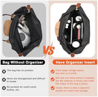 LOUKAYCCI Felt Purse Organizer Insert for Longchamp Le Pliage S Handbag Insert (Small, Black) - Image 3