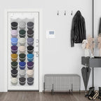 Baseball Hat Rack, 27 Pocket Over-The-Door Hat Organizer with Clear Deep Pockets to Display Baseball Caps Collection, Complete with 3 Over Door Hooks (White, 27 Pockets) - Image 7