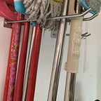 Wall Mounted Steel Long Handled Tools Storage Hooks, 12 Inch Steel Garage Utility Double Rack Organizing Ladders, Rakes, Hose, Shovel, Brooms, Max Capacity 55Lbs (Pack of 4) - Image 6