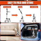 2 in 1 Shopping Cart for Groceries, Foldable Shopping Cart with 6 Wheels - Image 6