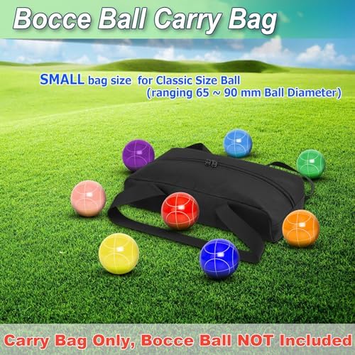 Cosmos Bocce Sets Carry Bag Bocci Storage Organizer Bag for Holding 8 Boccie Balls, Portable Bocce Balls Tote Bag for Carrying Bocce Game Equipment to Backyard Lawn Beach - Image 5