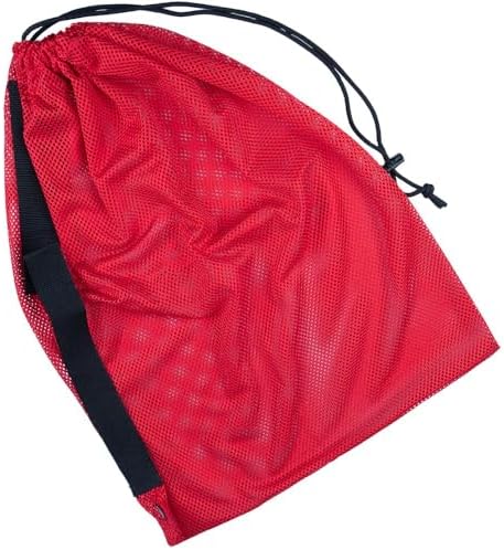 Golberg Mesh Bag - 18 x 24 Inches with Shoulder Strap – Use for Laundry, Beach Days, & Even Camping (Deep Red) by Golberg