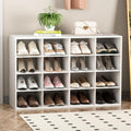 Garden 4 you Shoe Storage Bench, Cubby Shoe Rack with 16 Cubbies, 4-Tier Wood Shoe Rack Organizer, Shoe Organizer Cabinet for Entryway, Hallway, Closet and Garage, White by Garden4you