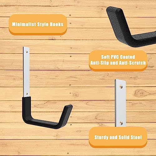 Heavy Duty Wall Mount Hooks, Ladder Hangers for Garage Storage, 6 M - Image 3