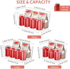 Clear Plastic Storage Bins - 12 Pack Pantry Organizers and Storage,Large Clear Pantry Organizer Bins, Plastic Containers with Handle for Kitchen, Cabinet, Bathroom, Classroom Organization - Image 2