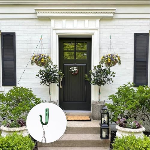 BREYDROK 20-Pack Coat Hooks for Hanging, Heavy Duty Green Metal Wall Hooks - Image 3
