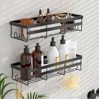 WOWBOX 2 Pack Adhesive Shower Caddies, No Drill Bathroom Shelves, Large - Image 2