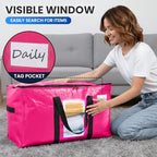 TAILI 10 Pack Pink Extra Large Moving Bags,Storage Bags with Visible Window - Image 5