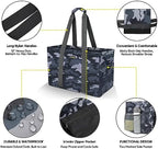 BALEINE Soft 9 Gallon Extra Large Utility Tote, Foldable Reusable Storage Bag (Grey Camouflage) - Image 6