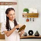 Rebee Vision Key Holder Wall Mount with Shelf for Room Decor, Yellow - Image 4