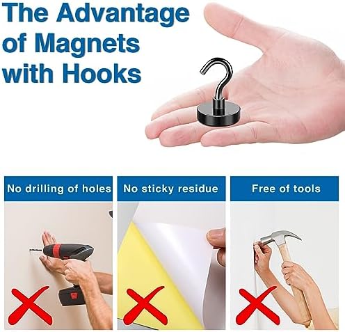 LOVIMAG Magnetic Hooks for Cruise Essentials 2026 Cabins Door 12 Pack-50LBS - Image 5