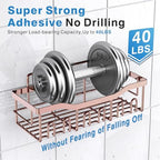 EUDELE Shower Caddy 2 Pack,Adhesive Shower Organizer for Home Decor&Kitchen Organizers,No Drilling,Rustproof Stainless Steel Bathroom Shelf Organizer - Image 3