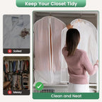 Carbrea 2 Pack Translucent Garment Bags for Hanging Clohes - 24" x 49" - Image 3