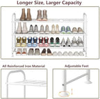 LINZINAR 3 Tier Long Shoe Rack for Closet Metal Shoe Organizer for Entryway - Image 5