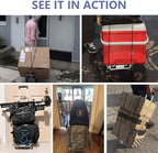 KEDSUM 270LBS Utility Luggage Cart with 4 Wheels, 100% Aluminum Hand Truck Dolly, Folding Hand Truck with Advanced Tank Wheels, Portable Dolly Cart for Luggage, Travel, Shopping, Office Use - Image 4