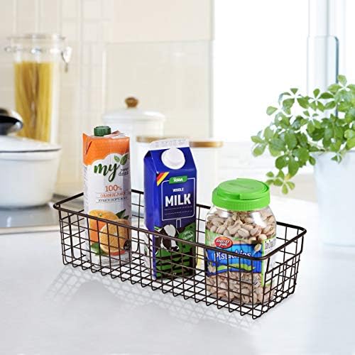 SheeChung Wire Storage Baskets, Metal Toilet Paper Basket Holder, Bronze - Image 5